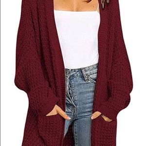 Womens Long Sleeve Open Front Knit Cardigan Sweater